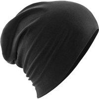 Beechfield Men's Hemsedal Cotton Slouch Beanie in Black
