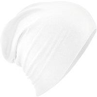 Beechfield Men's Hemsedal Cotton Slouch Beanie in White
