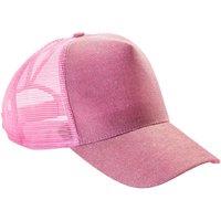 Result Men's New York Sparkle Trucker Cap in Baby Pink