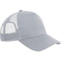Beechfield Men's Microknit Snapback Trucker Cap in Light Grey