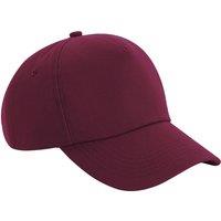 Beechfield Men's Authentic 5 Panel Cap in Burgundy