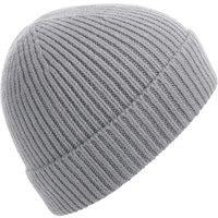 Beechfield Men's Rib Knit Beanie in Light Grey