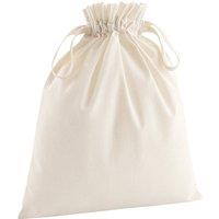 Westford Mill Men's Cotton Drawstring Bag in Natural | Size: Medium