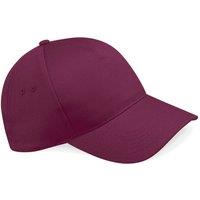Beechfield Men's Ultimate 5 Panel Cap in Burgundy