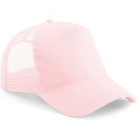 Beechfield Men's Snapback Trucker Cap in Pale Pink