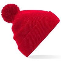Beechfield Men's Original Pom Pom Beanie in Red