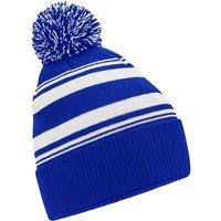 Beechfield Men's Fan Striped Beanie in Blue