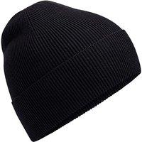 Beechfield Men's Knitted Cotton Beanie in Black