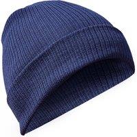 Beechfield Men's Knitted Cotton Beanie in Navy