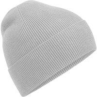 Beechfield Men's Knitted Cotton Beanie in Light Grey