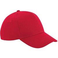 Beechfield Men's Ultimate 6 Panel Cap in Red