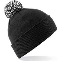 Beechfield Men's Two Tone Cuffed Orange Beanie in White