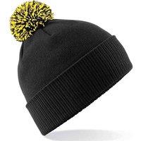 Beechfield Men's Two Tone Cuffed Orange Beanie in Charcoal