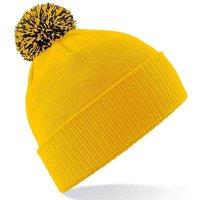Beechfield Men's Two Tone Cuffed Orange Beanie in Gold