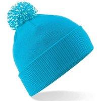 Beechfield Men's Two Tone Cuffed Orange Beanie in Mid Blue
