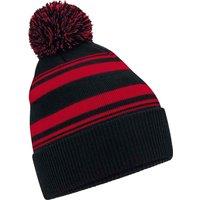 Beechfield Men's Fan Striped Beanie in Black