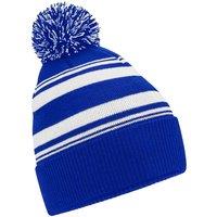 Beechfield Men's Fan Striped Beanie in Blue