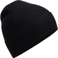 Beechfield Men's Cotton Fine Knit Beanie in Black