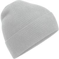 Beechfield Men's Cotton Fine Knit Beanie in Light Grey