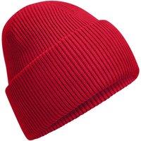 Beechfield Men's Classic Deep Cuffed Beanie in Red