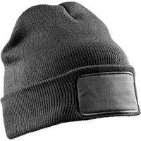 Result Men's Double Knit Printable Beanie in Grey