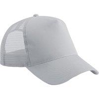Beechfield Men's Snapback Trucker Cap in Light Grey
