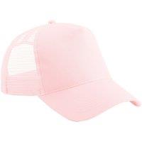 Beechfield Men's Snapback Trucker Cap in Light Pink