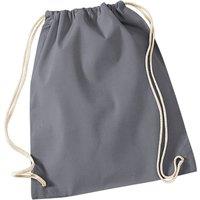 Westford Mill Men's Cotton Drawstring Bag in Dark Grey