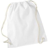 Westford Mill Men's Cotton Drawstring Bag in White