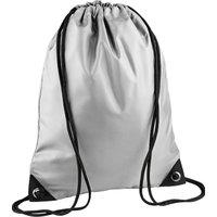 Bagbase Men's Premium Nylon Drawstring Bag in Silver