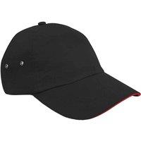 Result Men's 5 Panel Cotton Cap in Black