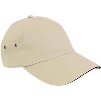 Result Men's 5 Panel Cotton Cap in Beige