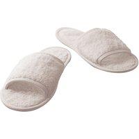 Towel City Men's Classic Terrycloth Slippers in White | Size: 8