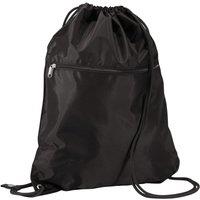 Quadra Men's Premium Drawstring Bag in Black