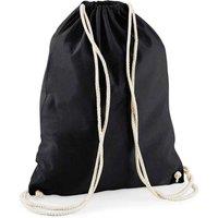 Westford Mill Men's Cotton Drawstring Bag in Jet Black