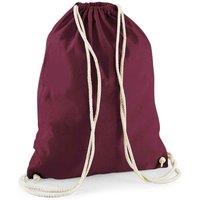 Westford Mill Men's Cotton Drawstring Bag in Burgundy
