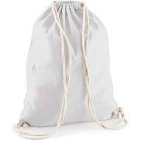 Westford Mill Men's Cotton Drawstring Bag in Light Grey