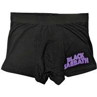 Black Sabbath Men's Wavy Logo Boxer Shorts in Black | Size: Medium