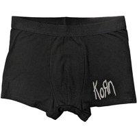 Korn Men's Logo Boxer Shorts in Black | Size: Large