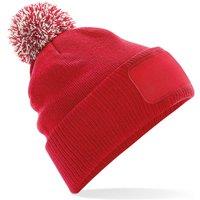 Beechfield Men's Snowstar Patch Beanie in Red