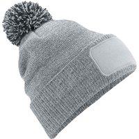 Beechfield Men's Snowstar Patch Beanie in Dark Grey