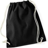 Westford Mill Men's Cotton Drawstring Bag in Black