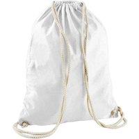 Westford Mill Men's Cotton Drawstring Bag in White
