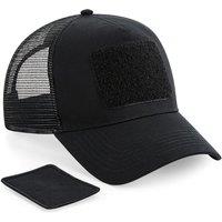 Beechfield Men's Patch Snapback Cap in Black