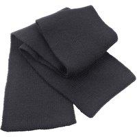 Result Men's Classic Heavy Knit Scarf in Charcoal