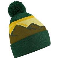Beechfield Men's Mountain Pom Pom Beanie in Bright Green
