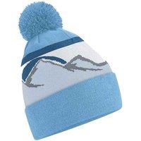 Beechfield Men's Mountain Pom Pom Beanie in Light Blue