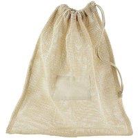 Westford Mill Men's Mesh Cotton Drawstring Bag in Natural | Size: Small