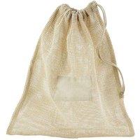 Westford Mill Men's Mesh Cotton Drawstring Bag in Natural | Size: Medium