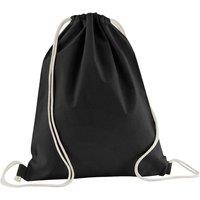 Westford Mill Men's Cotton Drawstring Bag in Black